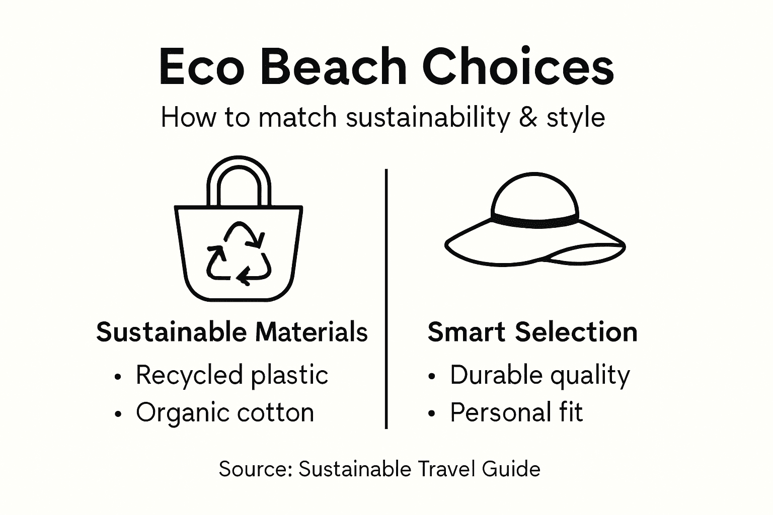 Infographic on sustainable beach accessory selection