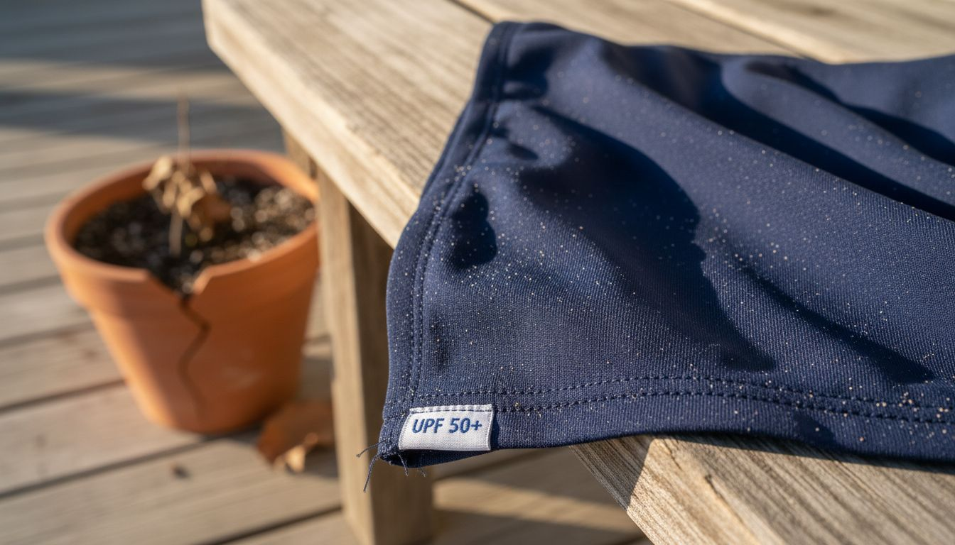 UPF swim fabric with tight weaving