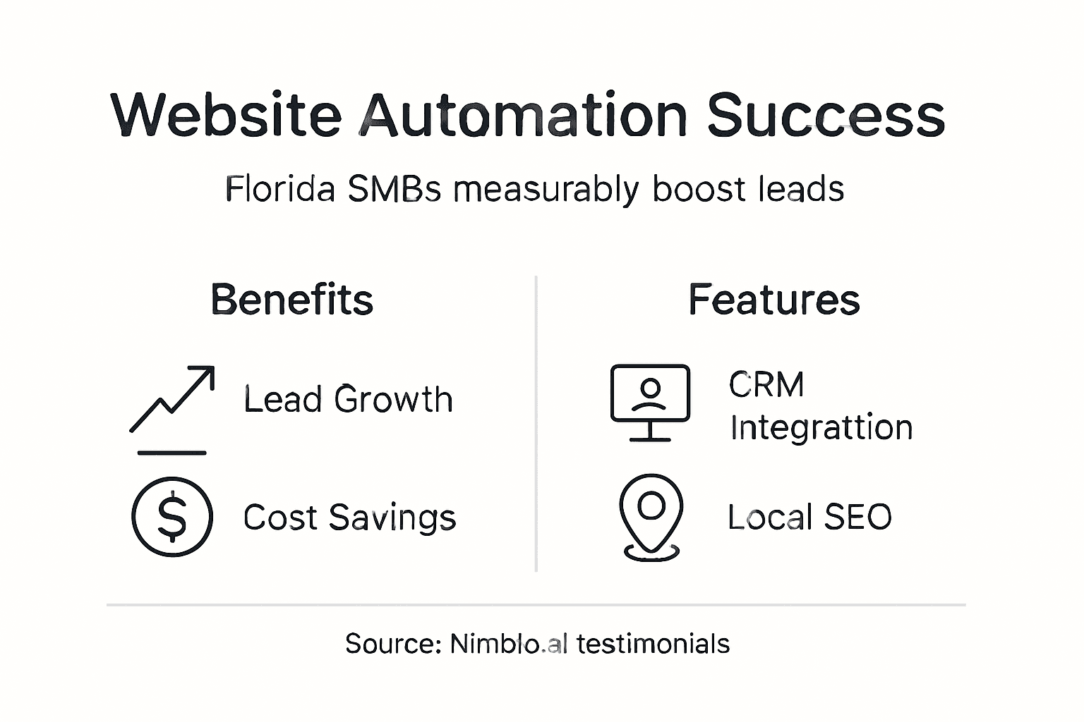 Infographic on automation results and benefits