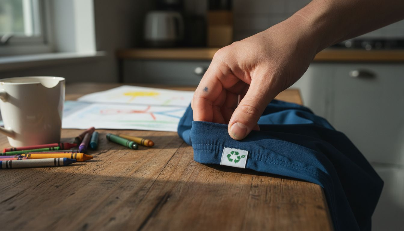 Testing stretch of eco-friendly swim fabric