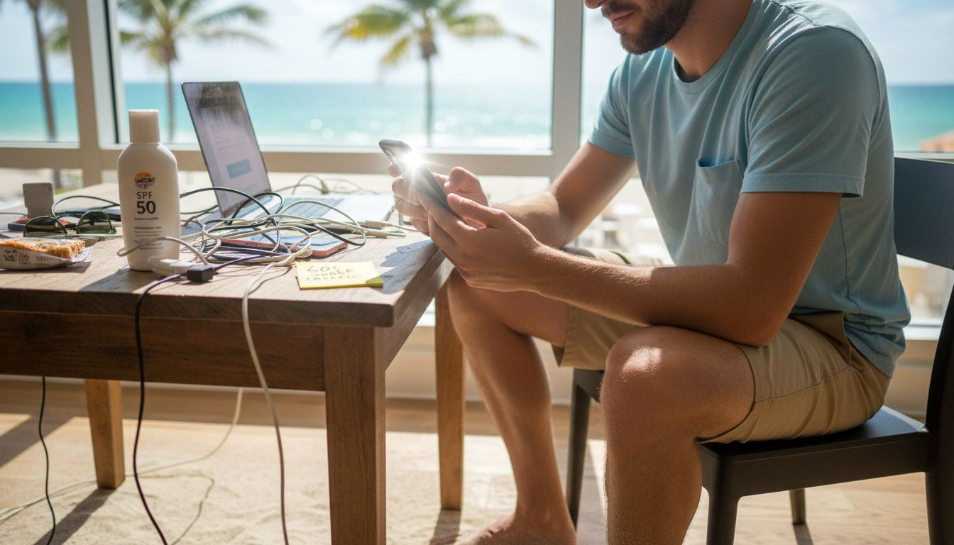 Designer testing SMB website for mobile users