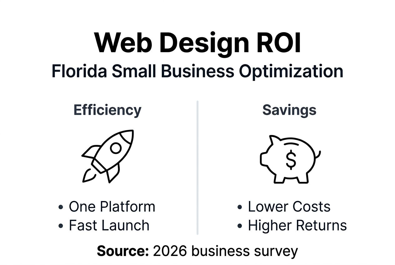 Infographic comparing ROI for web design options