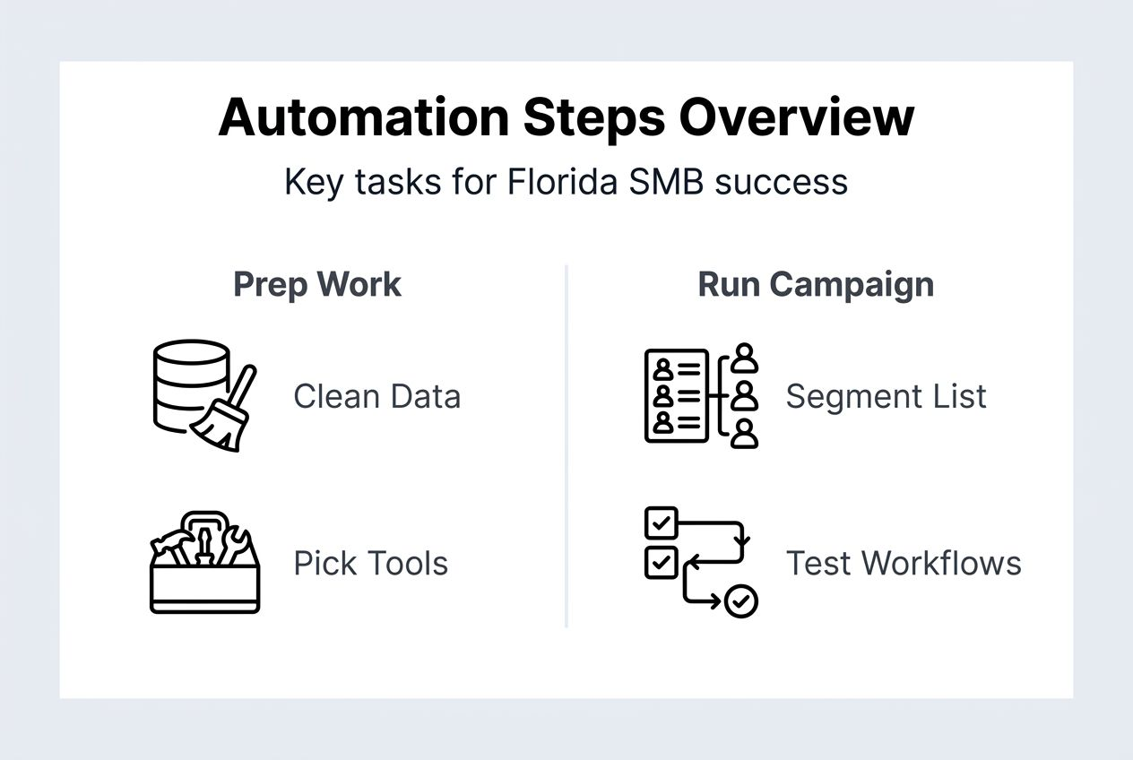 Infographic outlining basic automation steps