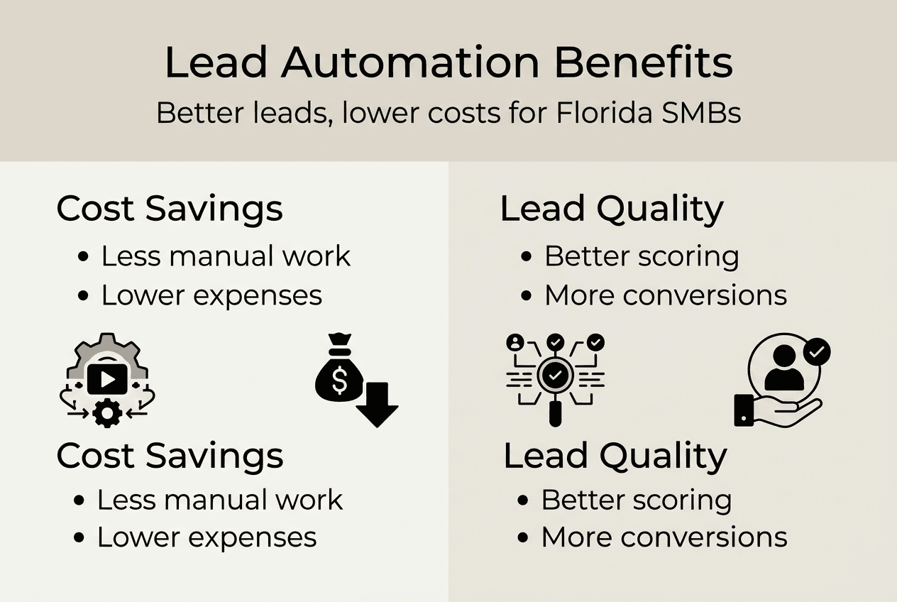 Infographic lead automation benefits Florida SMBs