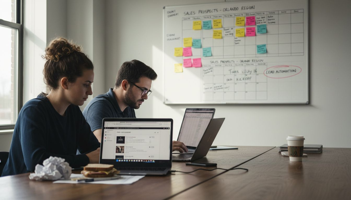 Staff automating lead generation tasks