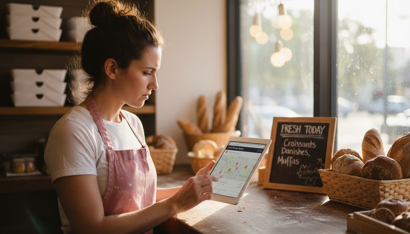 Bakery owner updates Google Business Profile