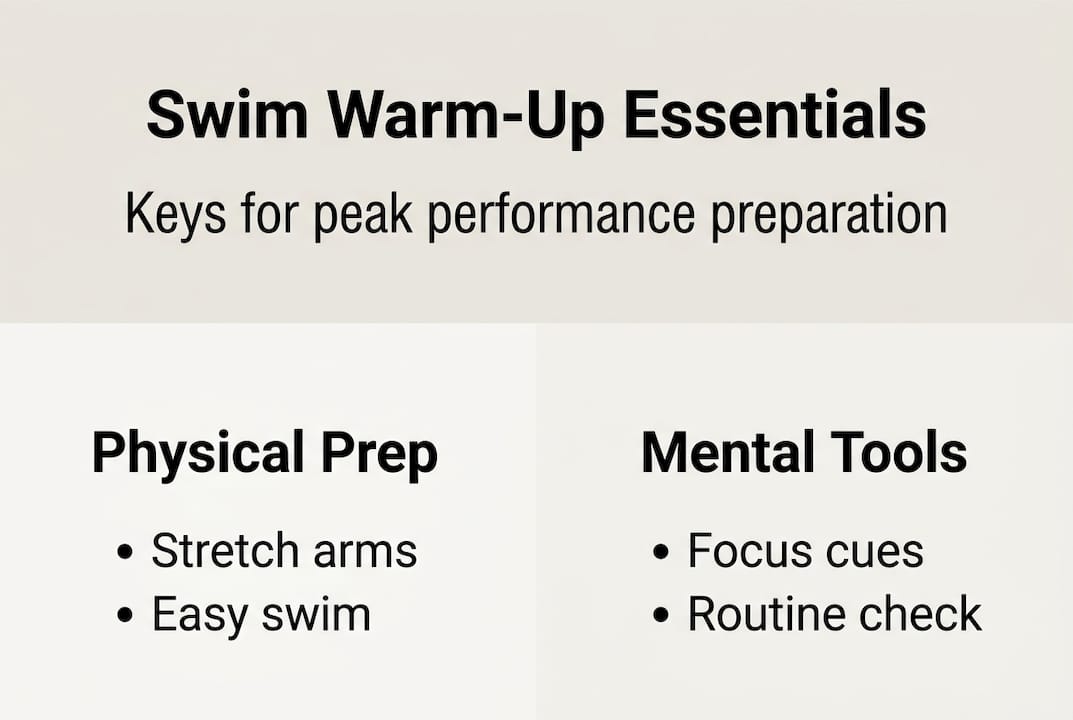 Swimming warm-up essentials infographic