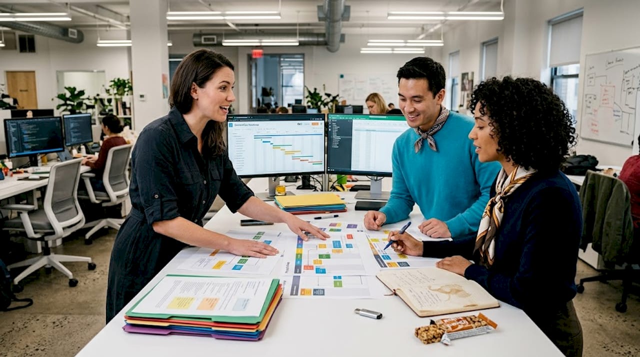 Team collaborating on enterprise contentops