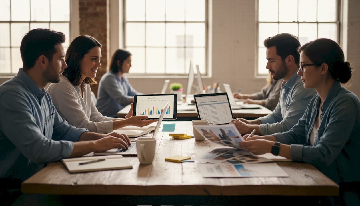 Enterprise marketing team works on local SEO