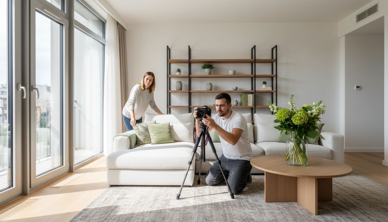 фотограф заснема апартамент
