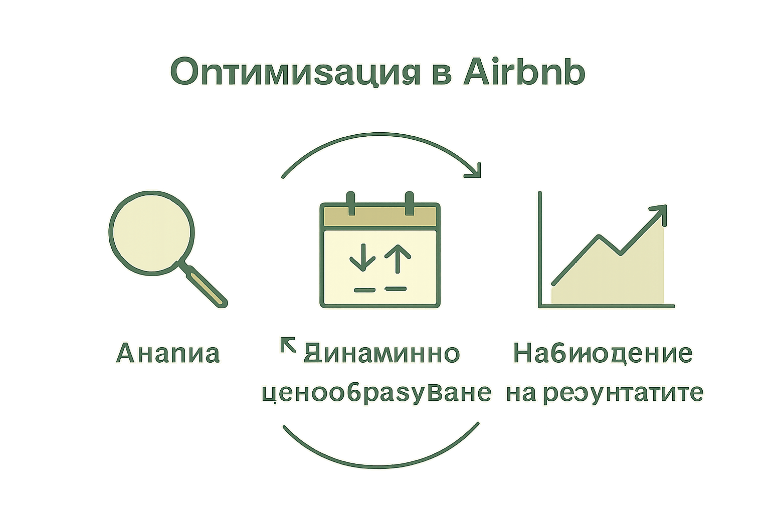 Инфографика на процес за оптимизация и по-високи Airbnb приходи