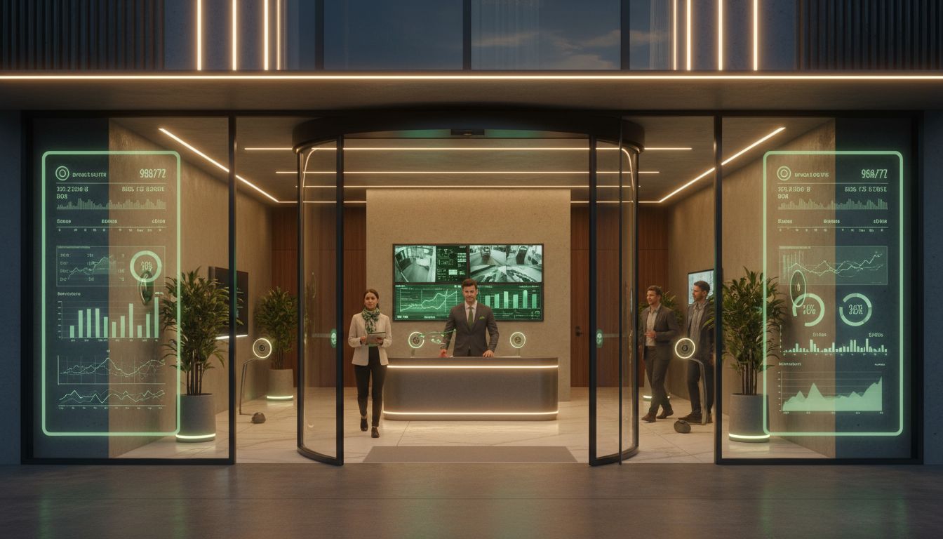 Modern building with advanced smart management