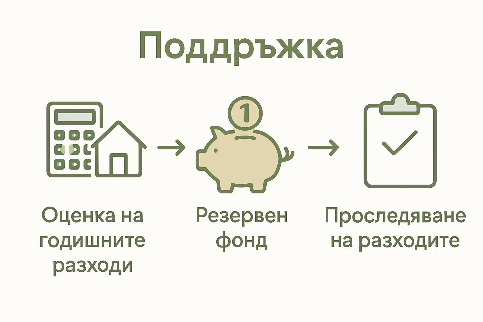 Infographic on property maintenance budgeting flow