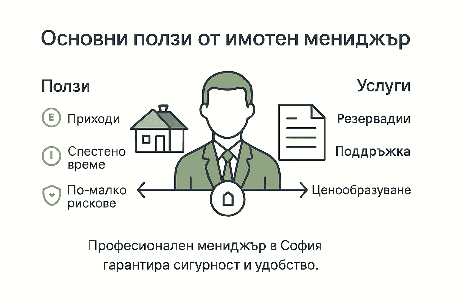 Инфографика: Какви услуги предлага професионалният домоуправител в София и защо е полезен за вашия имот