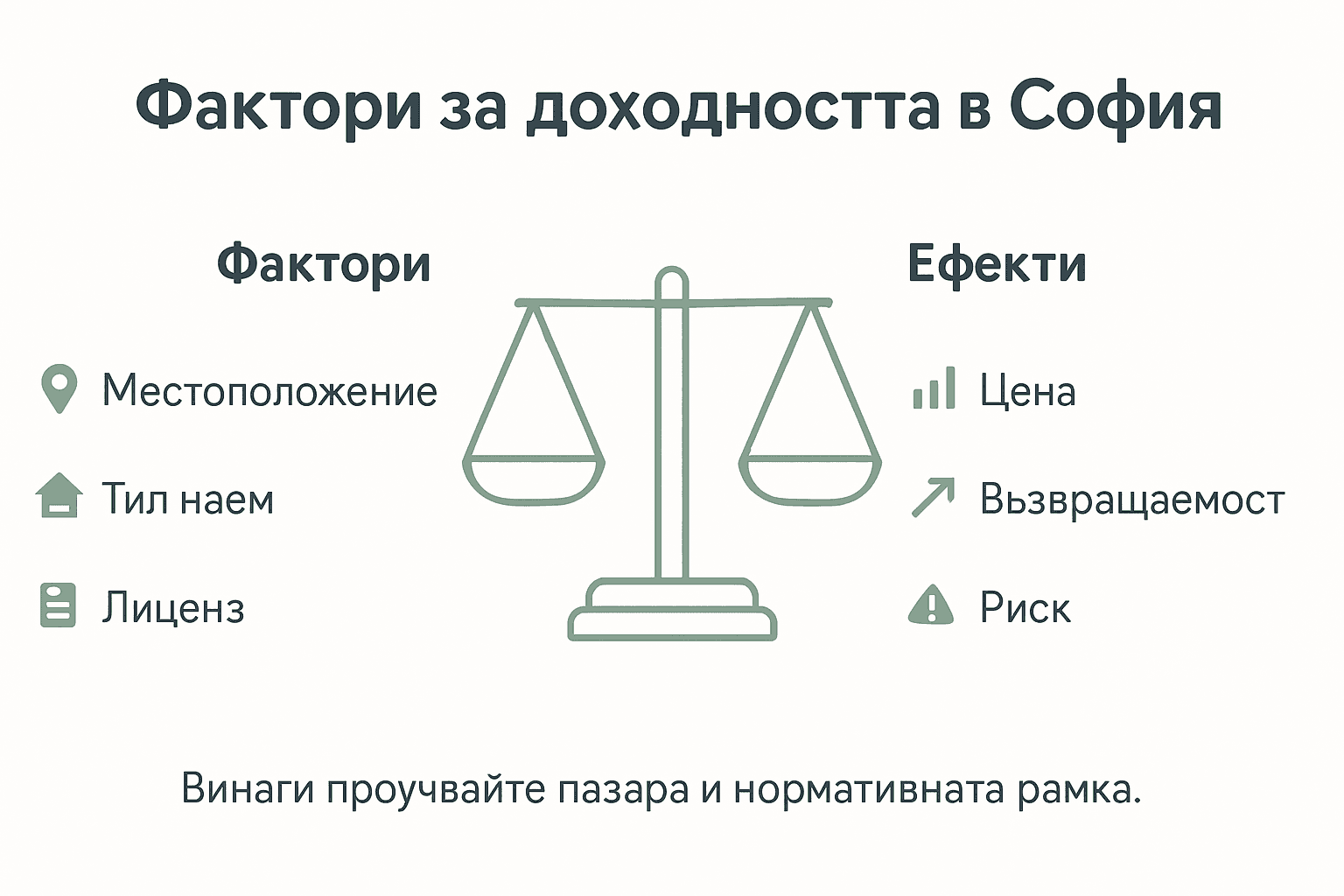 Инфографика: Ключови фактори, които влияят върху доходността на недвижимите имоти
