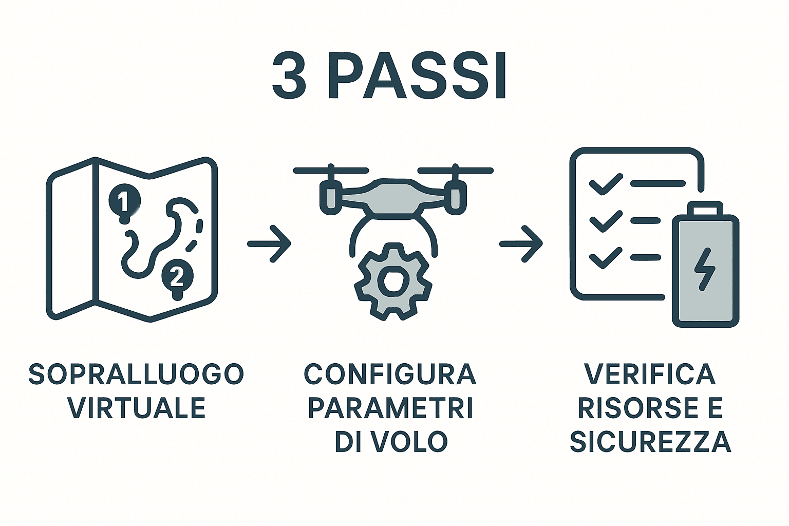 Infografica: come pianificare un volo con il drone in 3 semplici passaggi