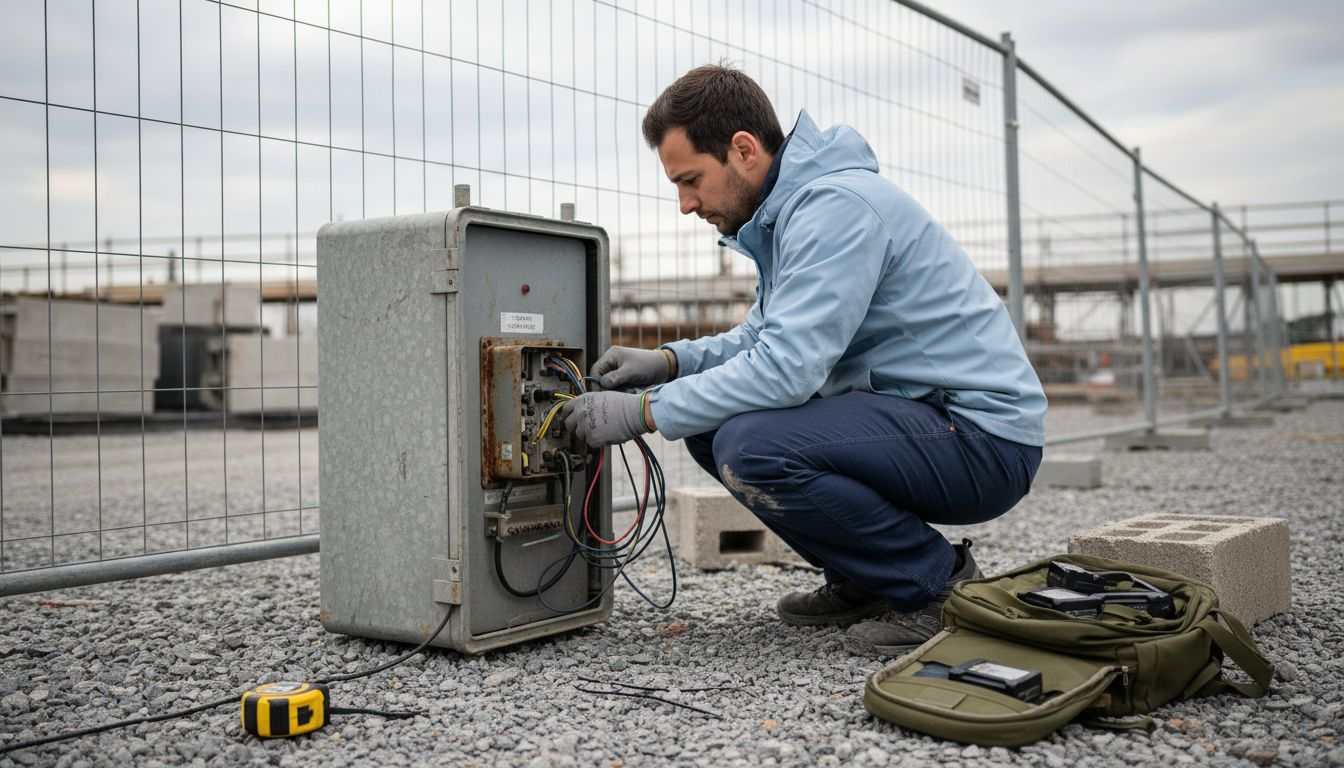 Un tecnico si occupa dell’installazione dei sensori per il sistema modulare di timelapse.