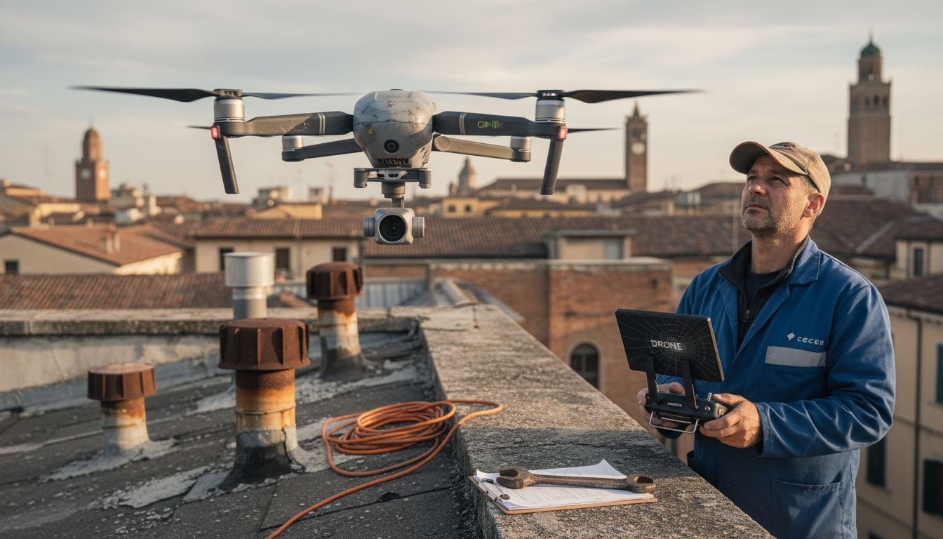 Raccolta di dati tecnici in tempo reale tramite drone durante il volo