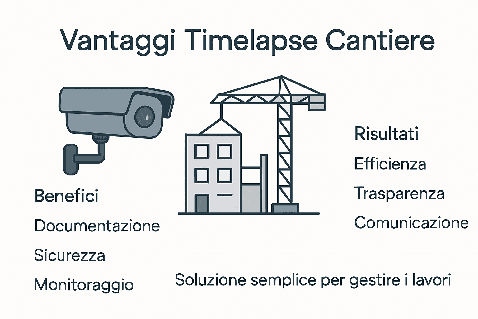 Infografica: tutti i vantaggi dei sistemi timelapse per il monitoraggio dei cantieri