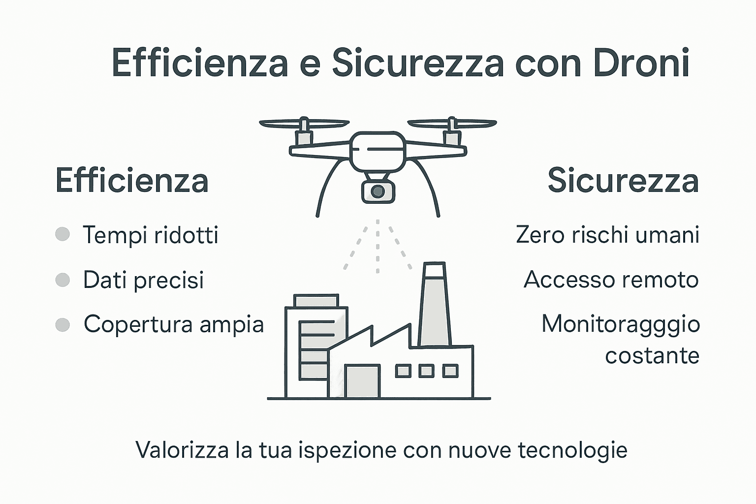 Infografica: tutti i vantaggi dei droni in termini di efficienza e sicurezza