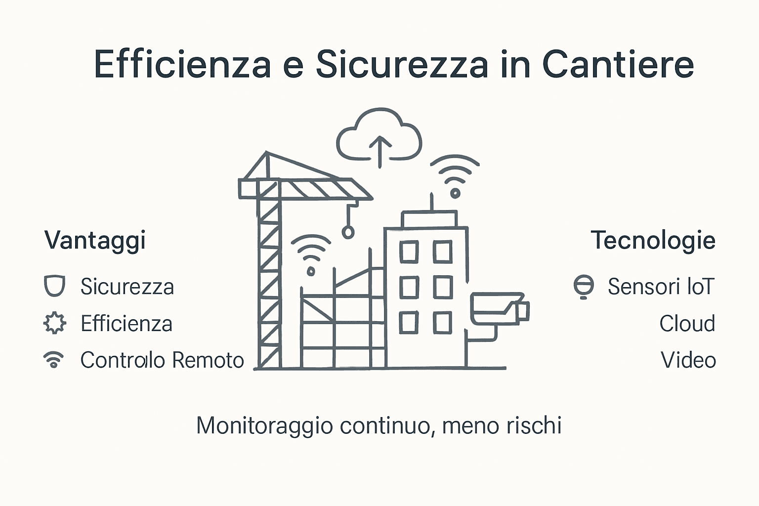 Infografica: tutti i vantaggi del monitoraggio wireless nei cantieri