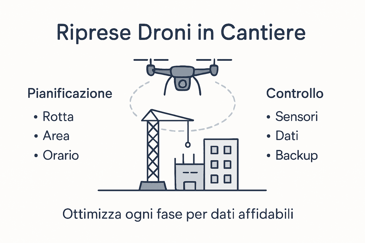 Infografica: come ottenere il massimo dalle riprese con droni in cantiere