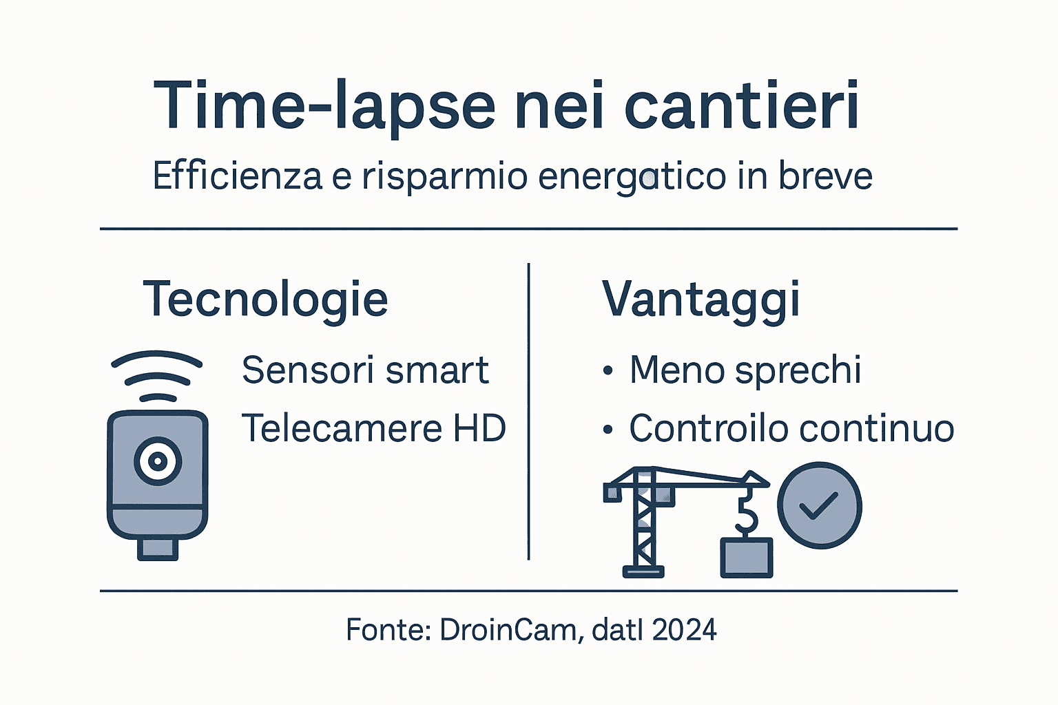 Infografica: come il time-lapse può aiutarti a risparmiare energia