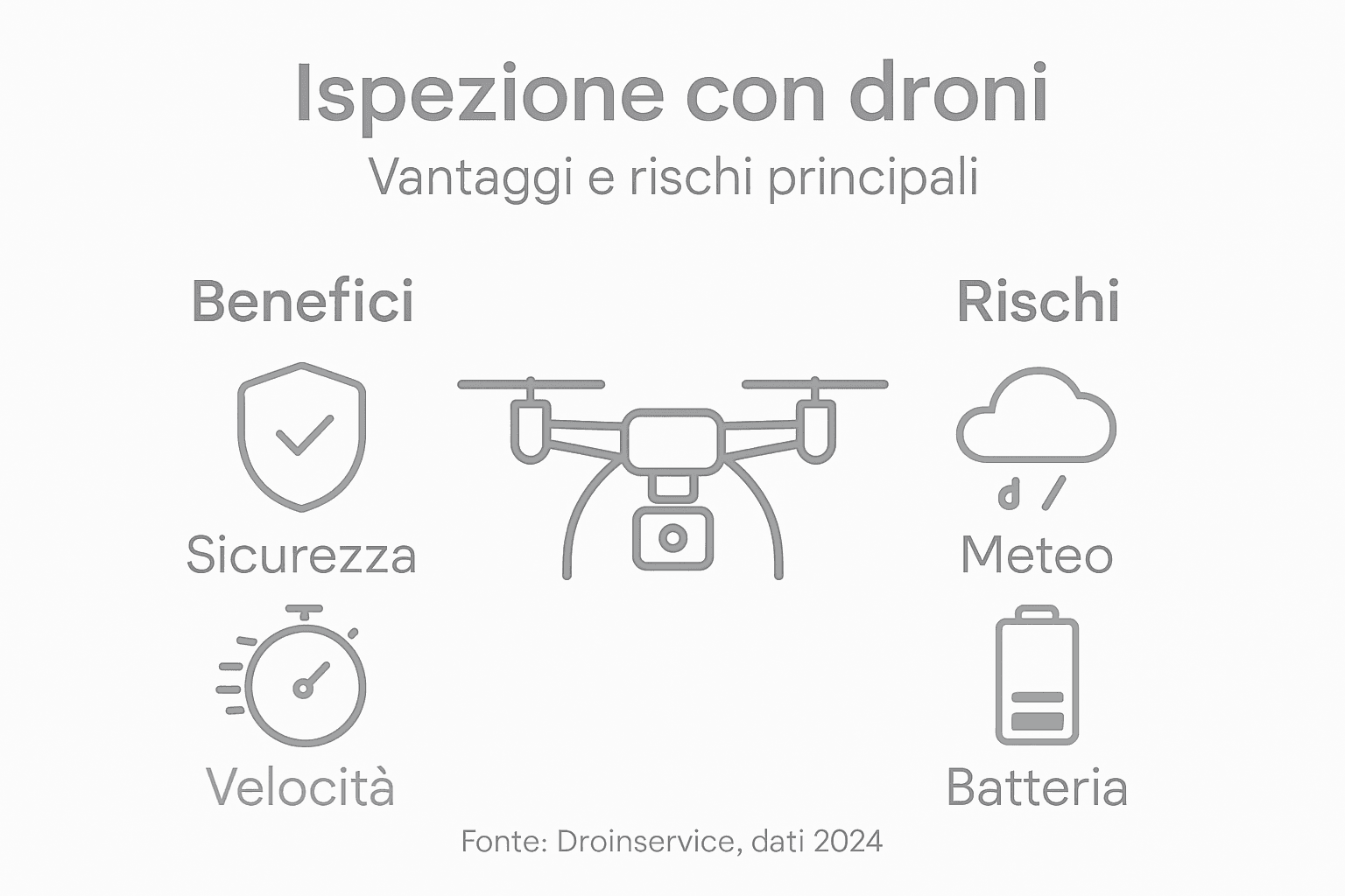 Infografica: pro e contro dell’utilizzo dei droni