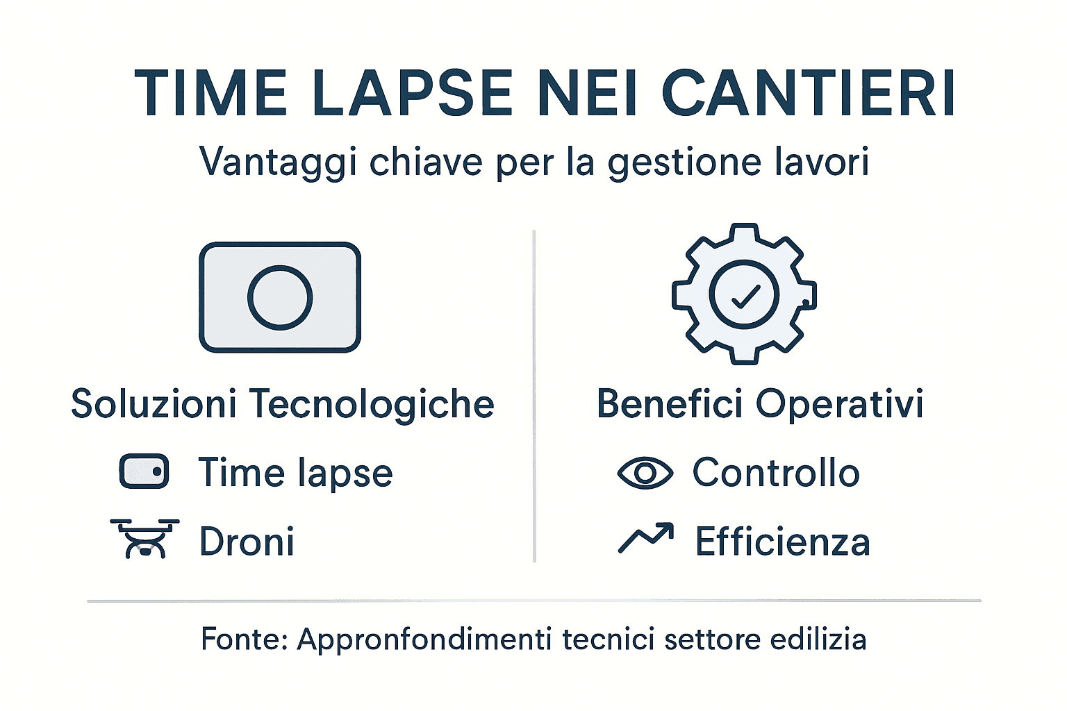 Infografica: tutti i benefici del time lapse nei cantieri