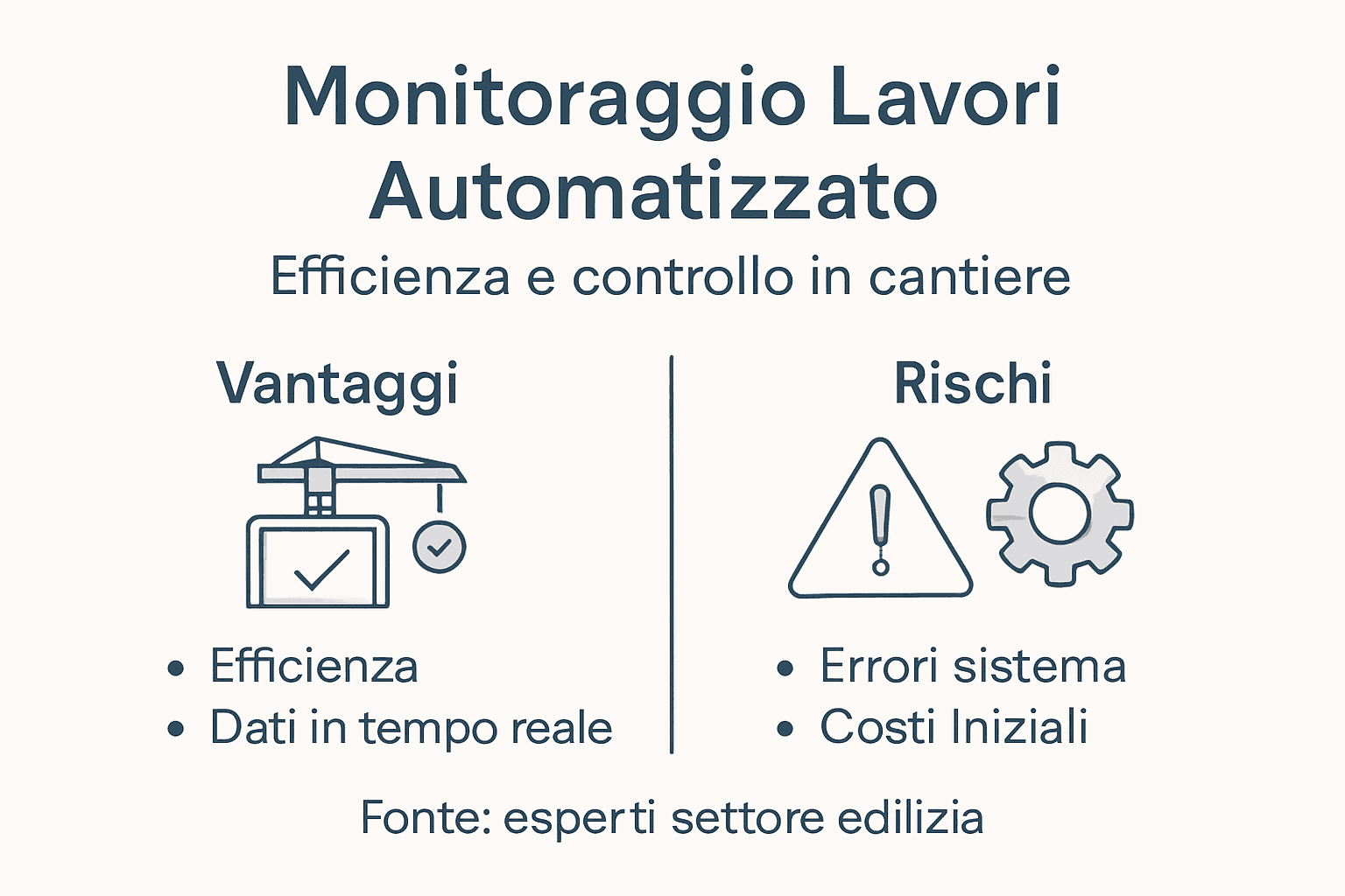 Infografica: opportunità e criticità dell’automazione nei cantieri