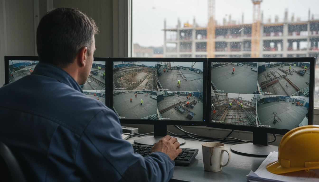 L’ingegnere sta esaminando le foto del cantiere per verificare la qualità dei lavori.