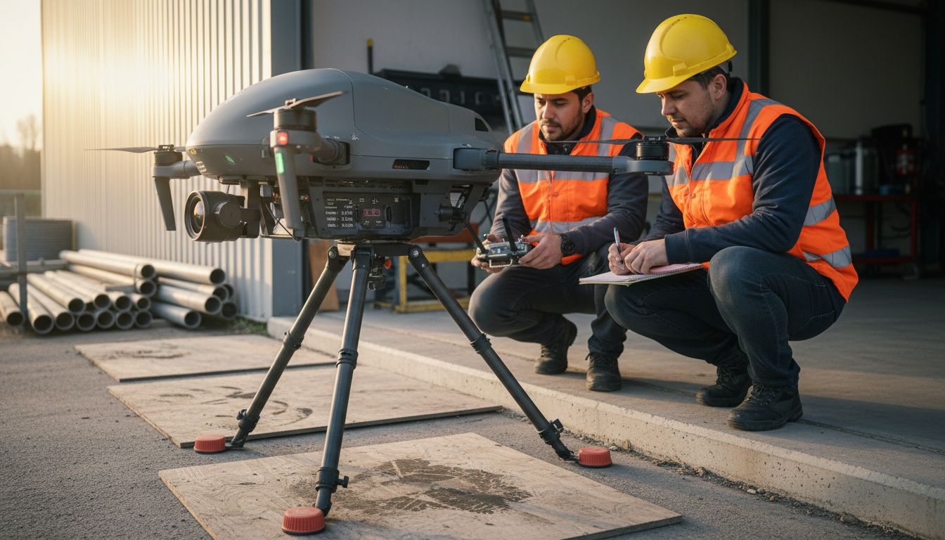 Gli operatori si occupano di pilotare il drone e registrare tutte le informazioni utili sullo stato del cantiere.