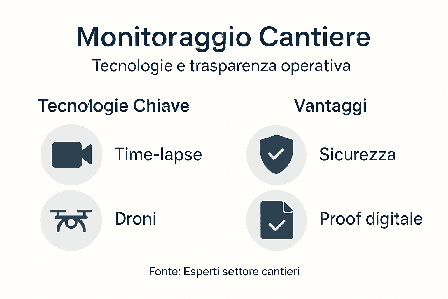 Panoramica illustrata sulle tecnologie per il monitoraggio dei cantieri