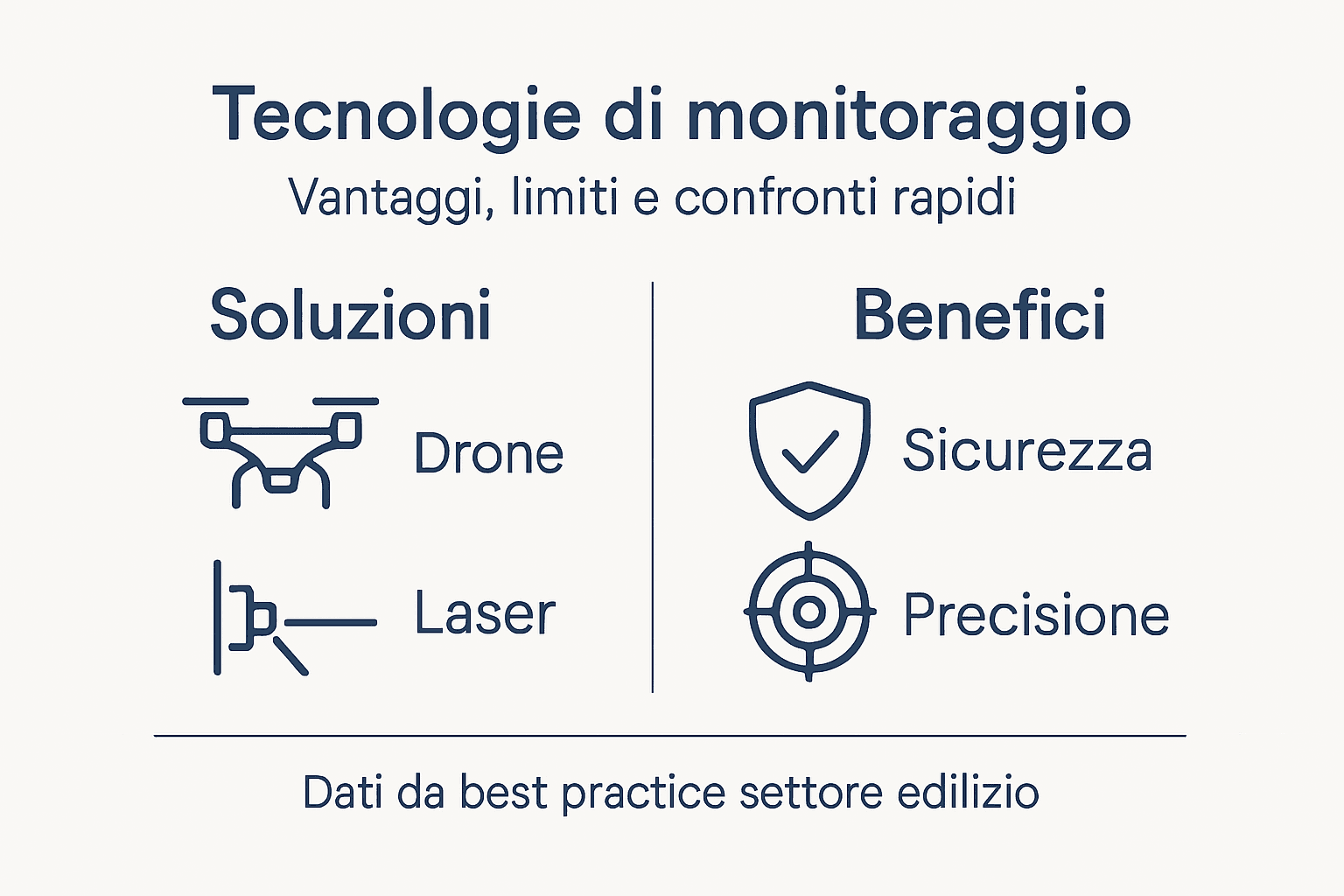 Infografica: le migliori tecnologie per il monitoraggio dei cantieri a confronto
