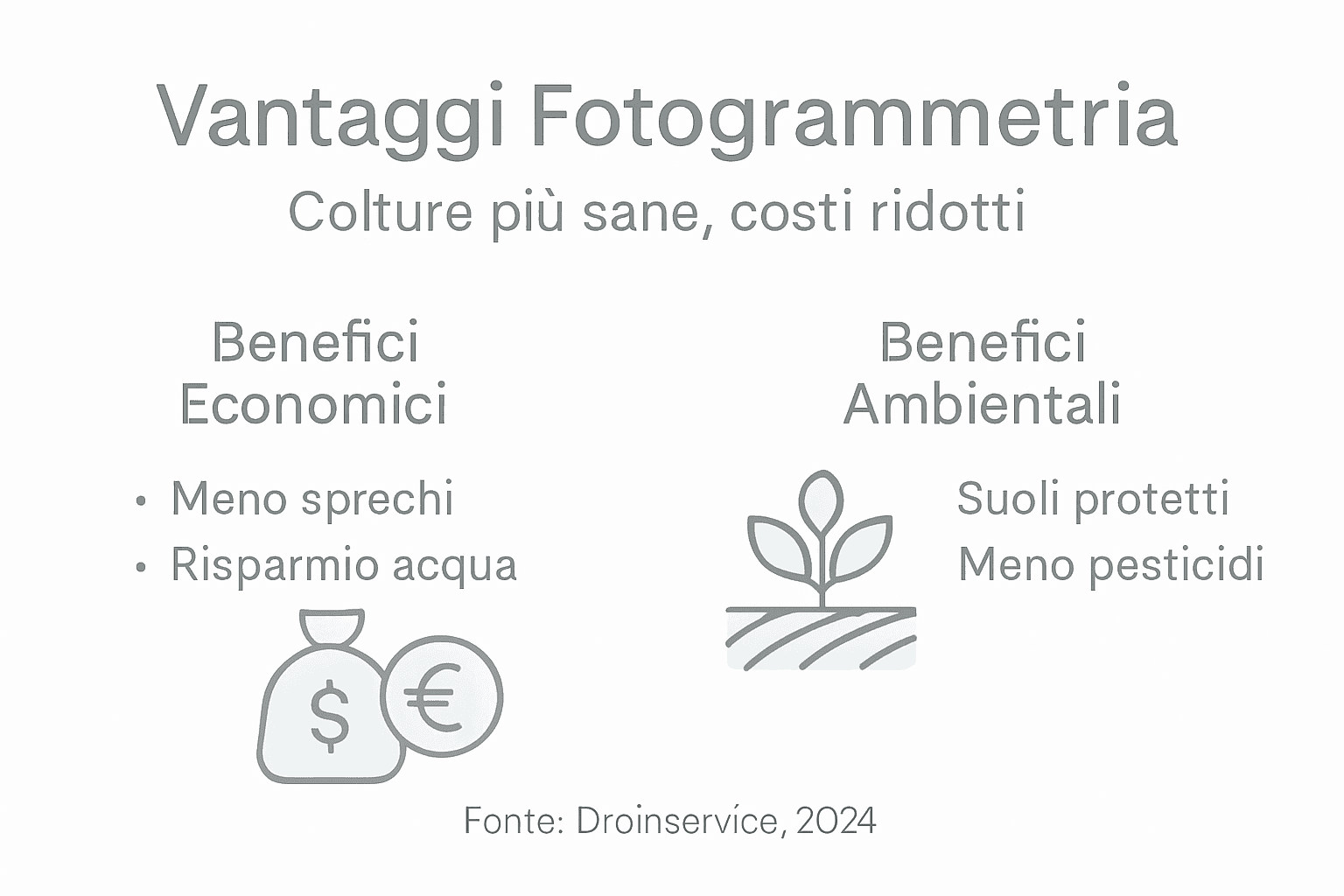 Infografica: tutti i benefici della fotogrammetria in agricoltura