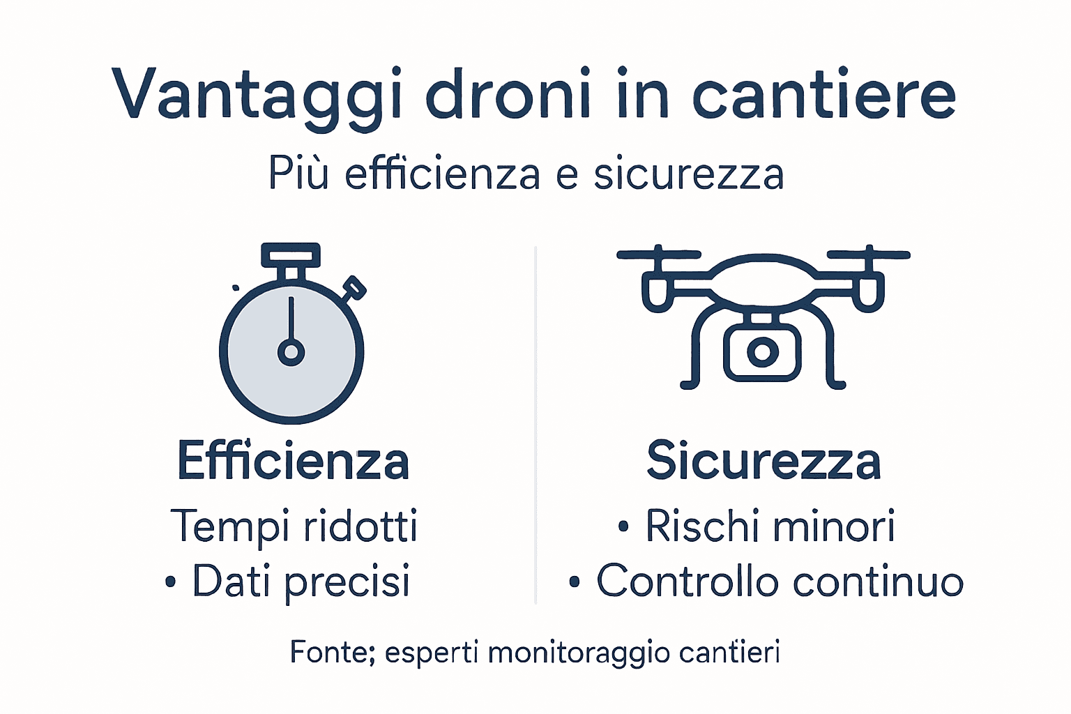 Infografica: tutti i vantaggi dell’utilizzo dei droni nei cantieri