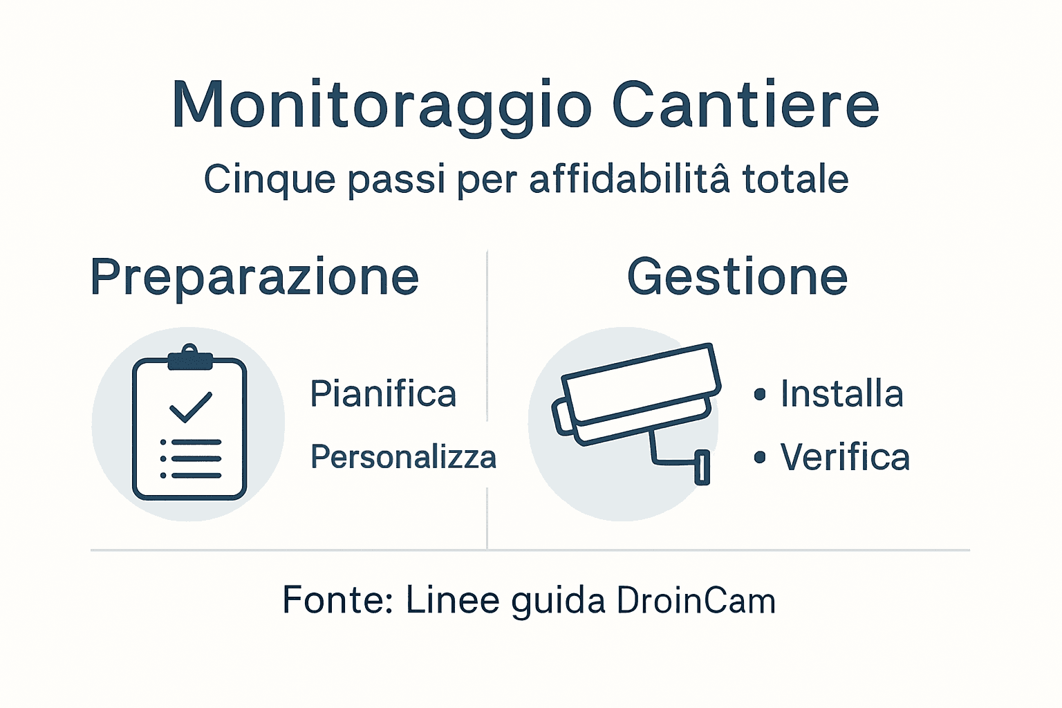 Infografica: come garantire un monitoraggio efficace e sicuro del cantiere