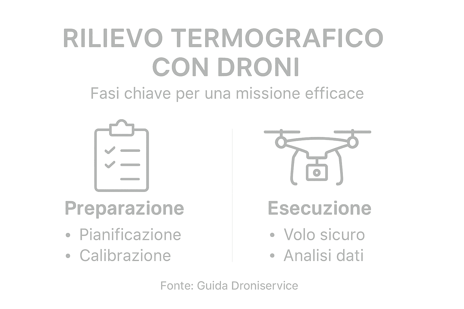 Infografica: tutte le fasi dell’ispezione termografica con drone