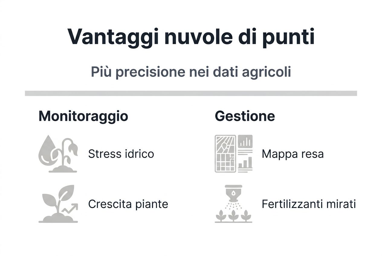 Infografica: tutti i vantaggi delle nuvole di punti per l’agricoltura