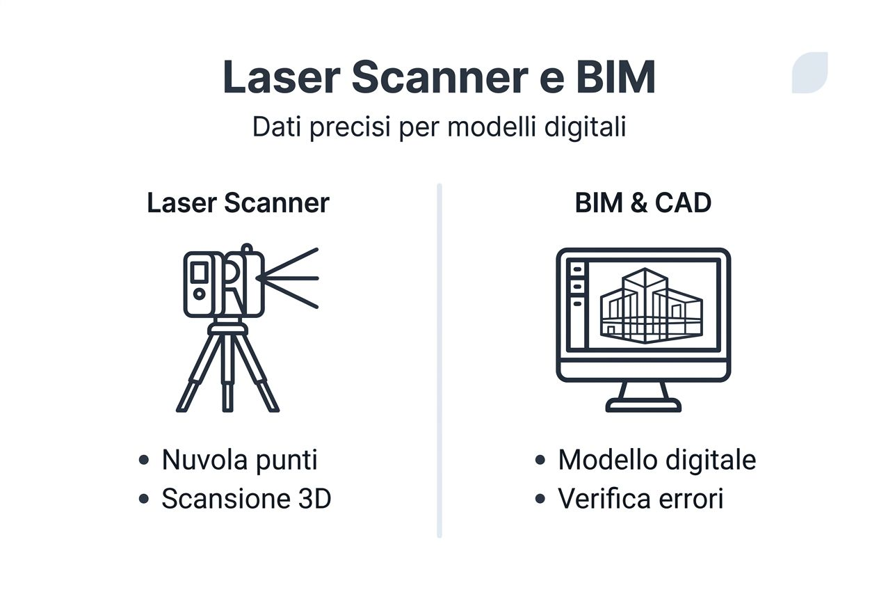 Infografica: l’integrazione tra rilievi laser scanner e modellazione BIM