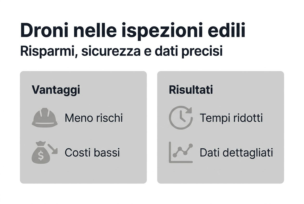 Infografica: i benefici dei droni nel settore edilizio in Italia