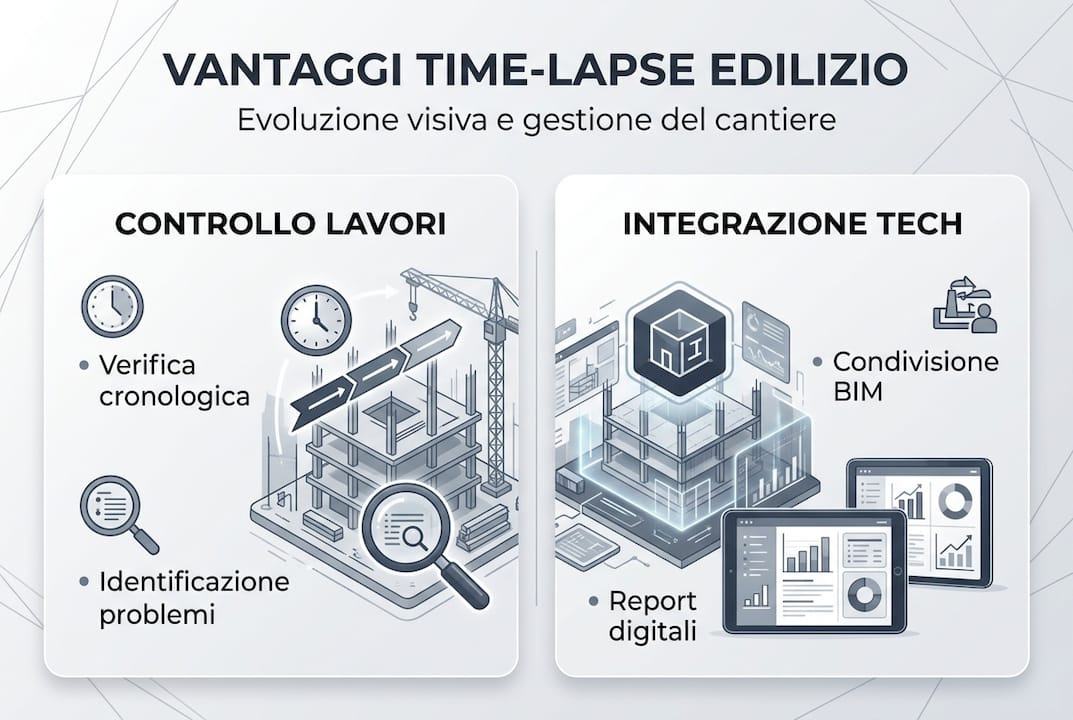 Infografica: tutti i vantaggi del time-lapse nei cantieri