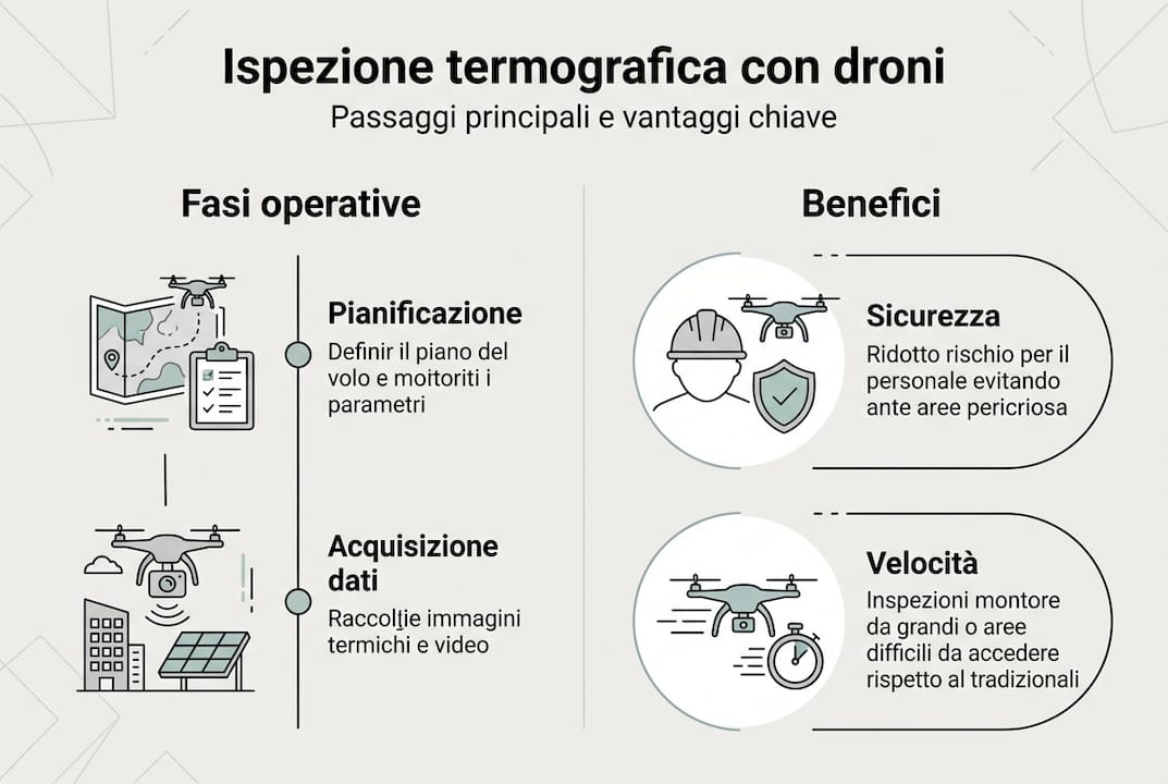 Infografica: come funziona la termografia con i droni e quali sono i suoi principali vantaggi