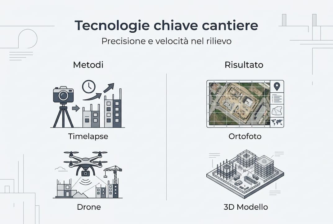 Le tecnologie indispensabili per il monitoraggio dei cantieri: un’infografica