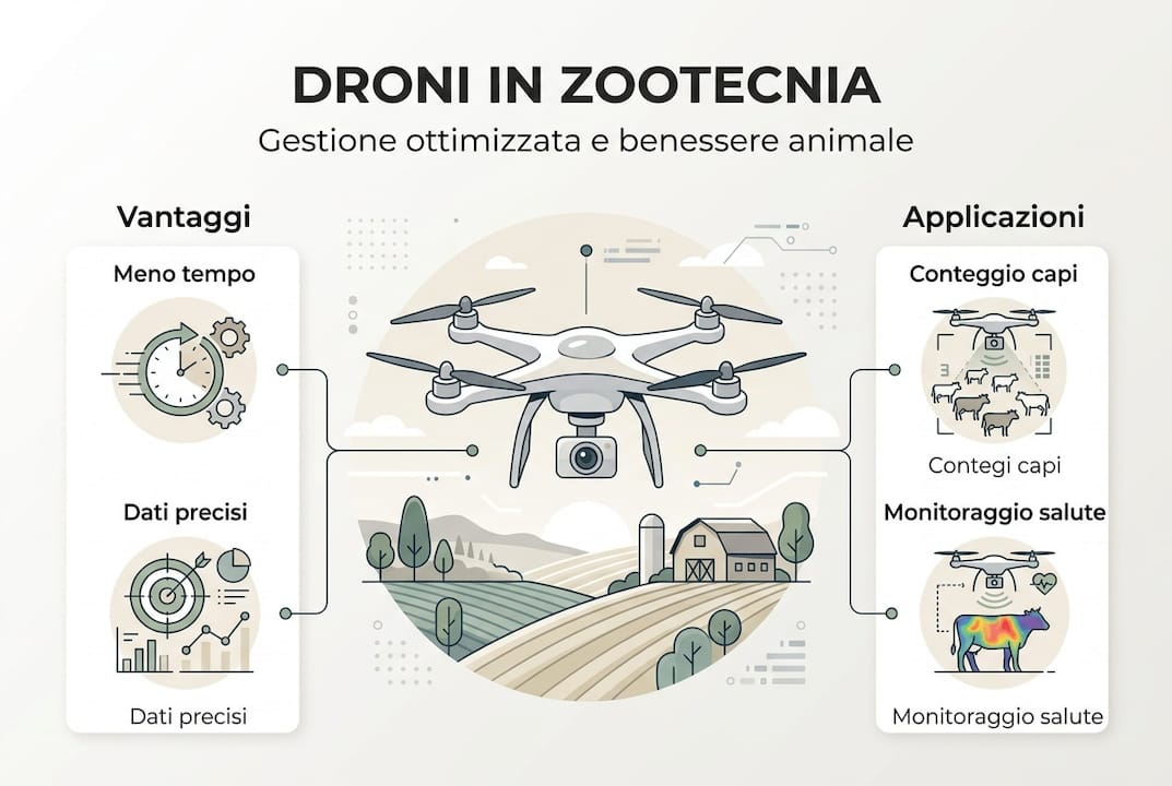 Infografica: come i droni stanno rivoluzionando la zootecnia – ruoli e vantaggi