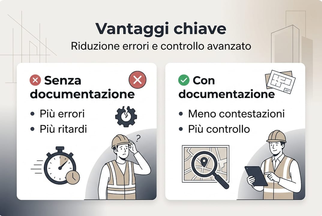 Infografica: tutti i vantaggi della documentazione visiva nei lavori in cantiere