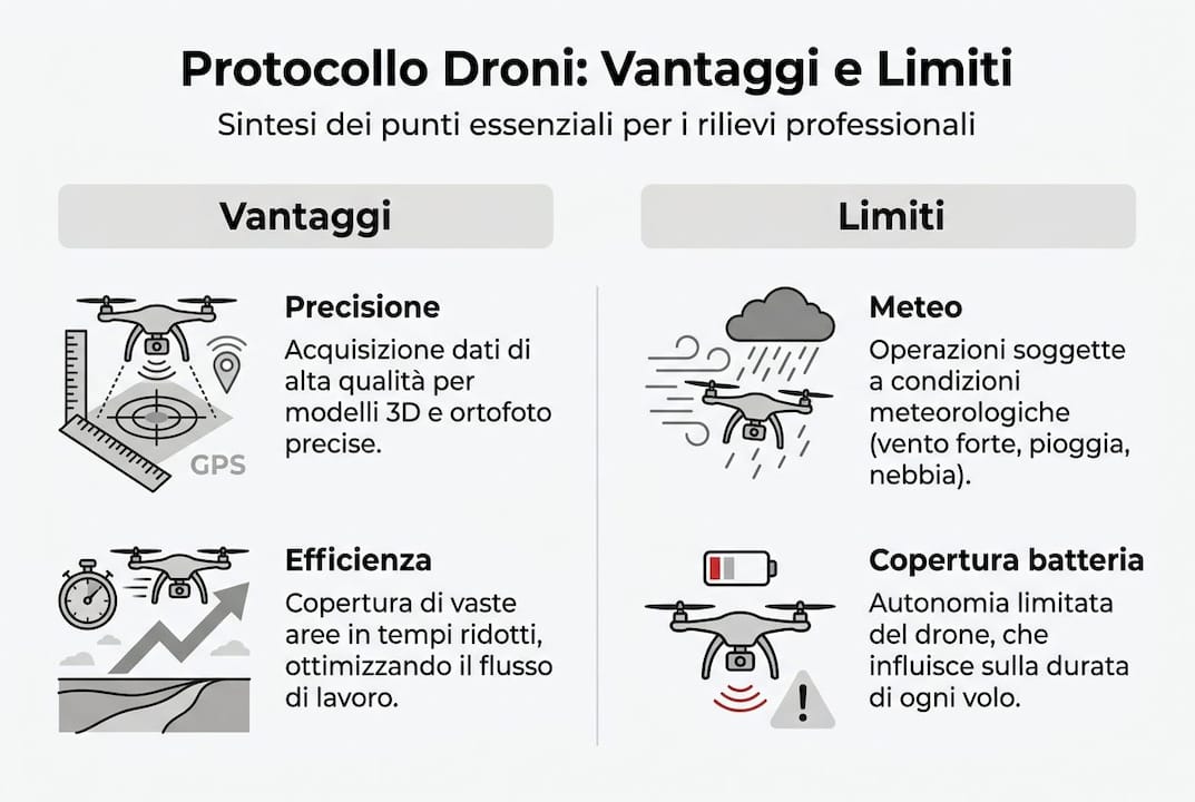 Infografica: pro e contro dell’utilizzo dei droni