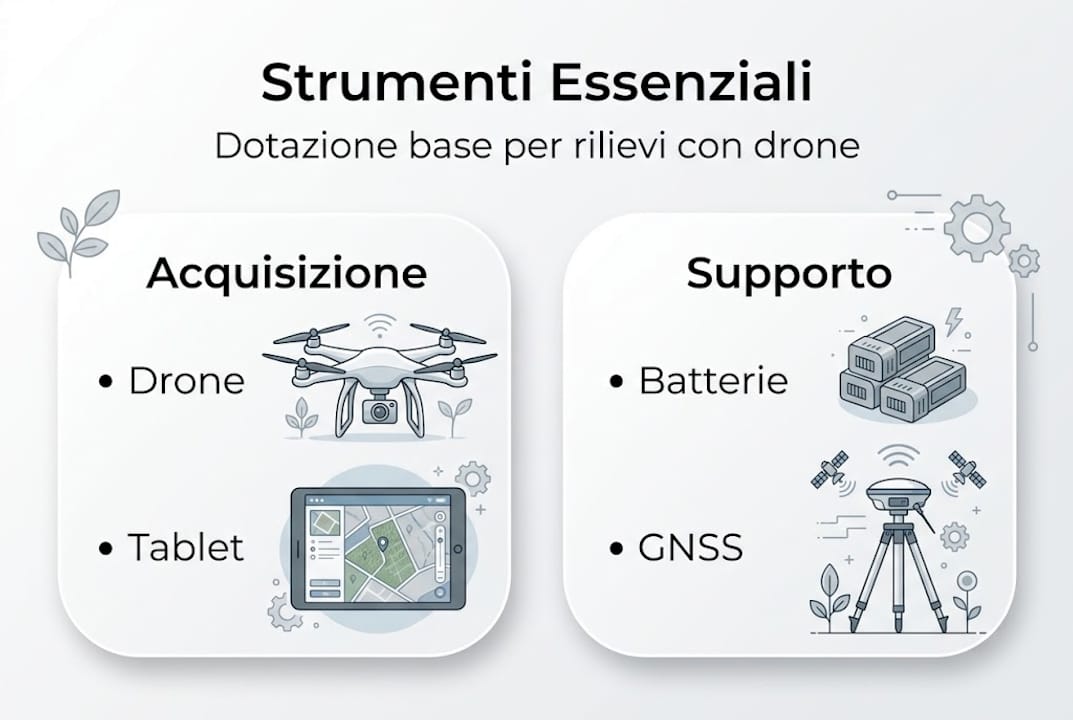 Infografica: gli strumenti indispensabili per i rilievi in campo agricolo