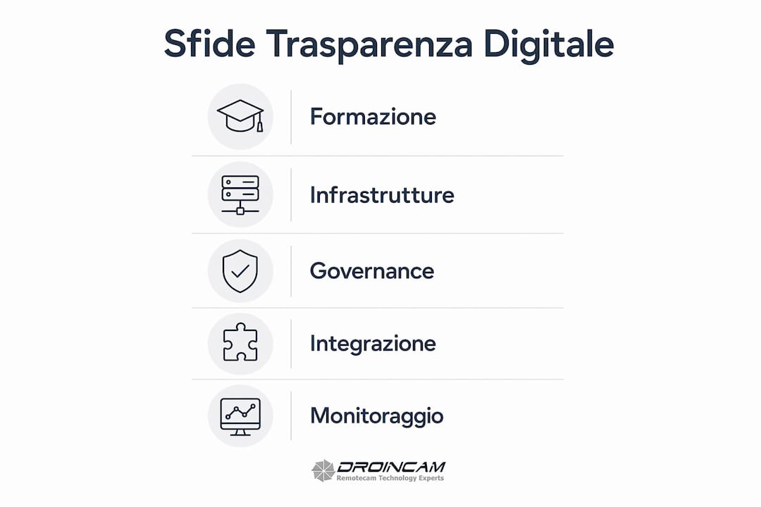Infografica: le principali sfide della trasparenza digitale