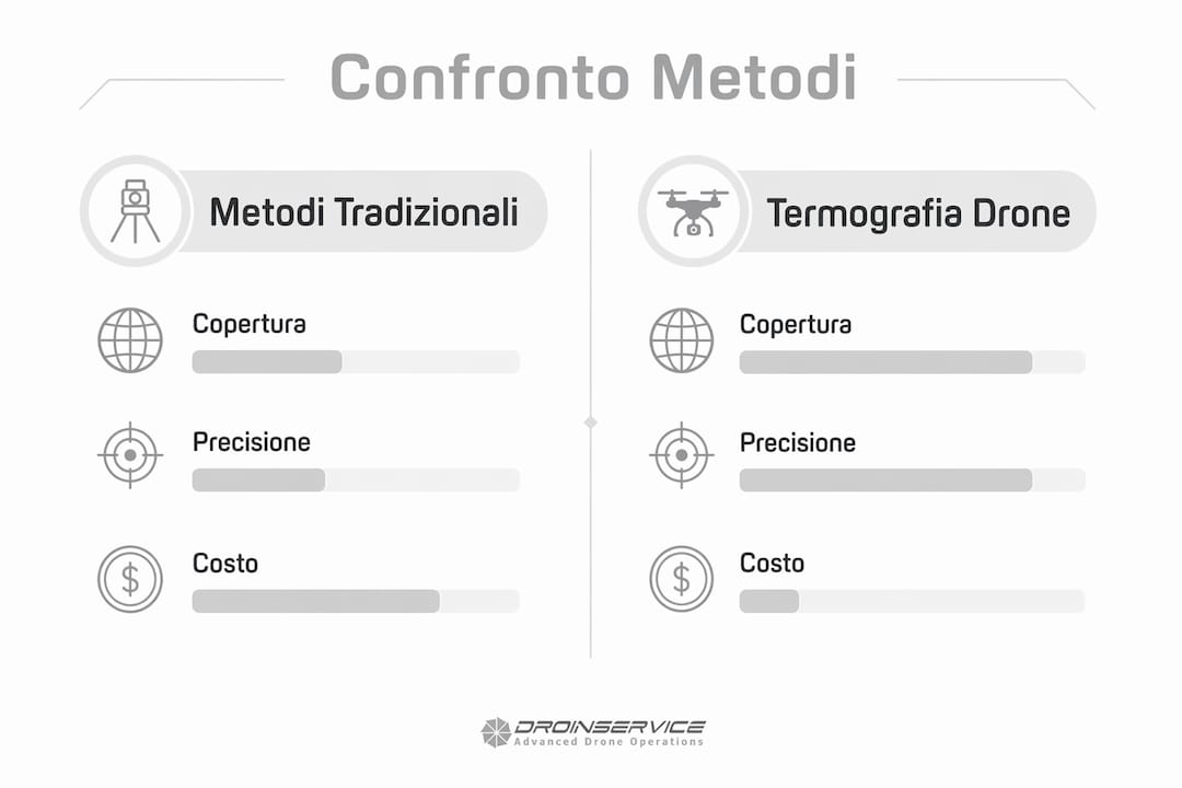 Termografia vs metodi tradizionali: ecco l’infografica che mette a confronto le due soluzioni